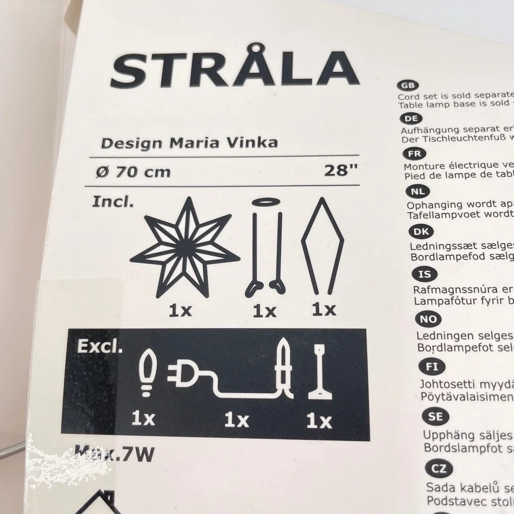 IKEA STRÅLA Star Lamp Shade 28